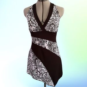 Black & White Paisley Halter Top M